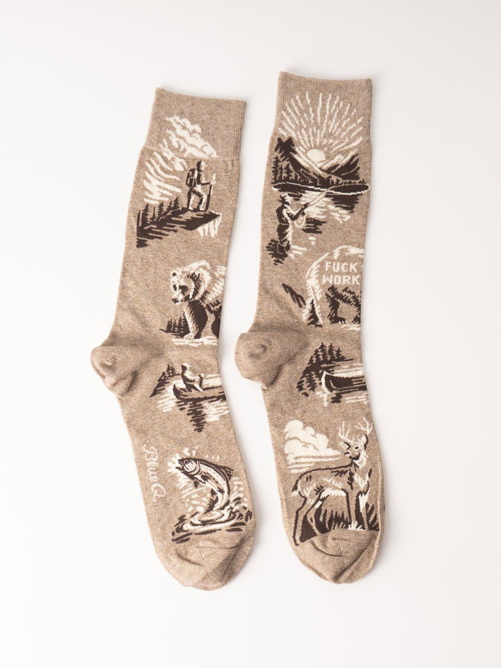 Men's F*ck Work Crew Socks - Heyday