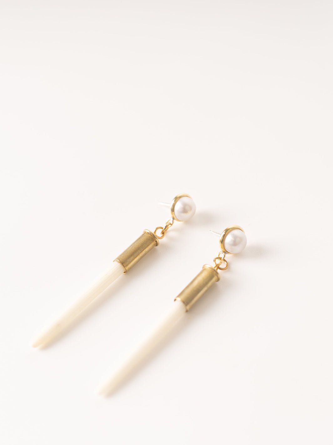 Pearl Stud Quill Earrings - Heyday