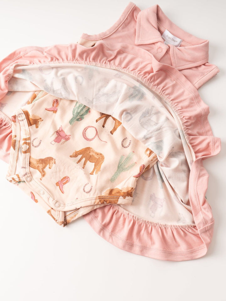 Pink Western Horse Bodysuit Dress - Heyday
