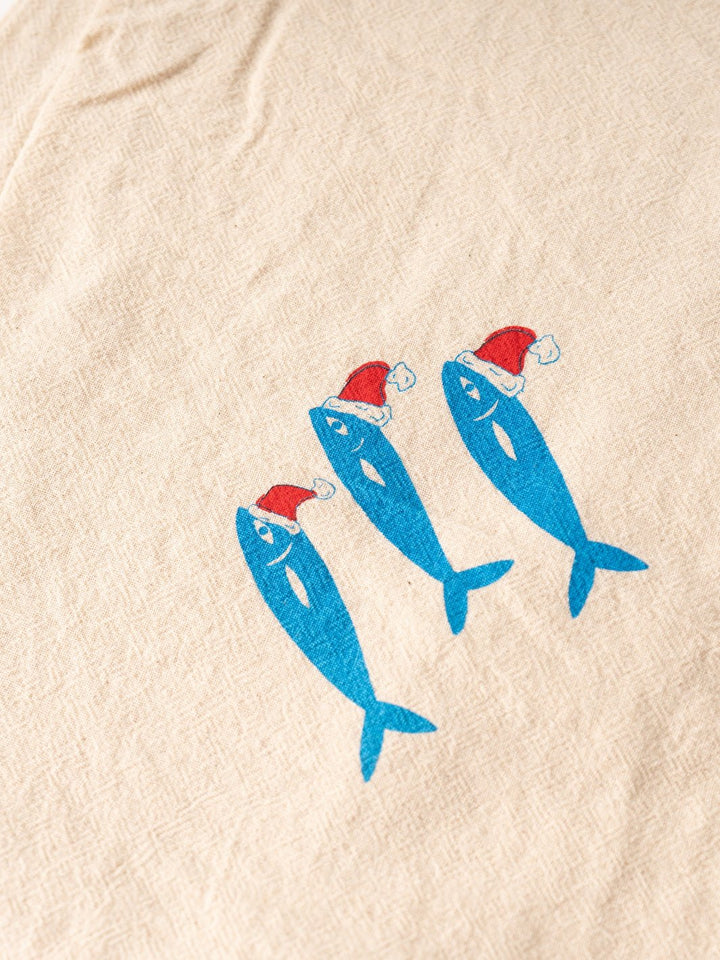 Sardine Santas Dishtowel - Heyday