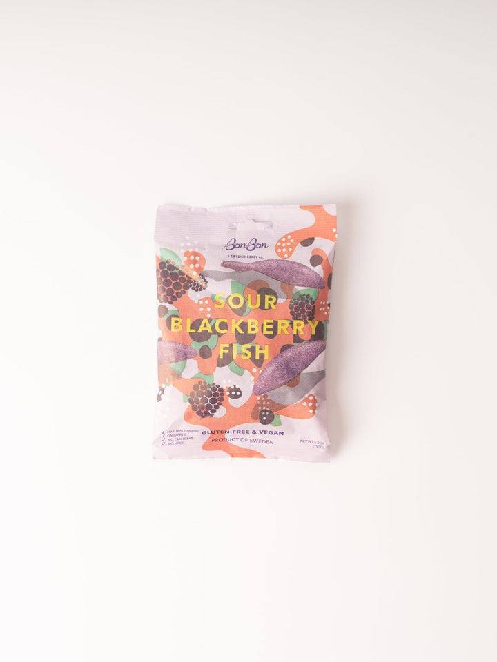 Sour Blackberry Fish Swedish Candy - Heyday