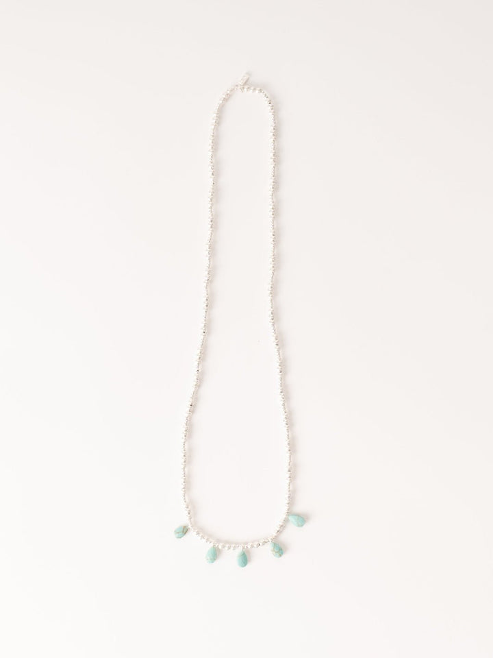 Turquoise & Silver Metal Wrap Bracelet - Heyday