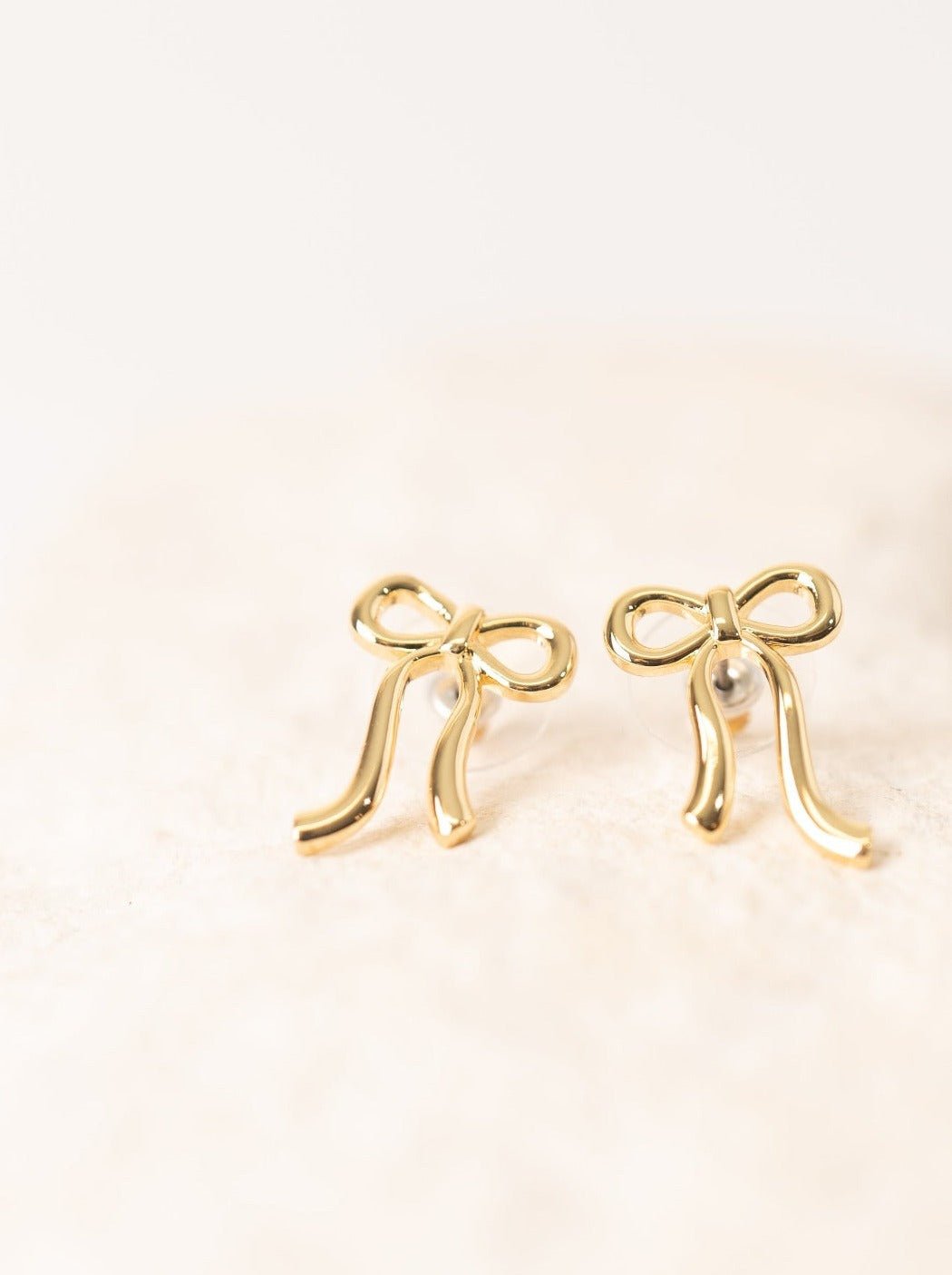 Vintage Gold Bow Stud Earrings - Heyday