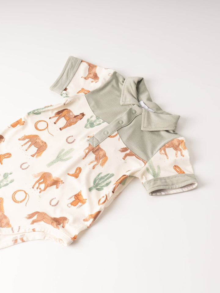 Western Horses Polo Bodysuit - Heyday