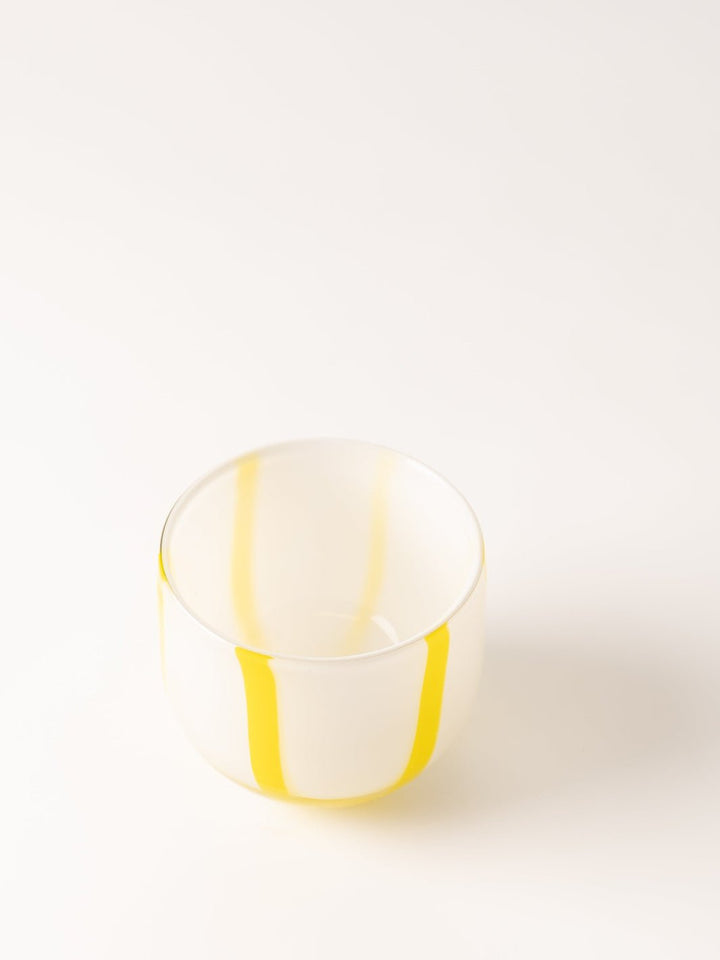Yellow Stripe Glass Tealight - Heyday