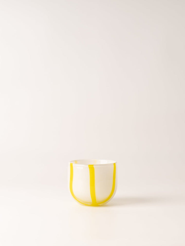 Yellow Stripe Glass Tealight - Heyday