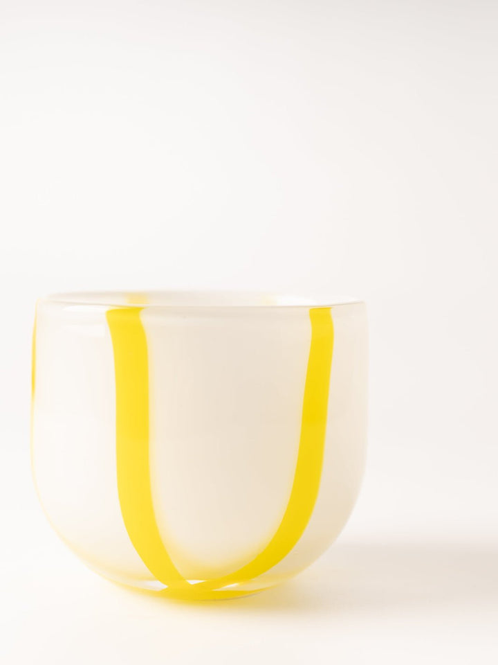 Yellow Stripe Glass Tealight - Heyday