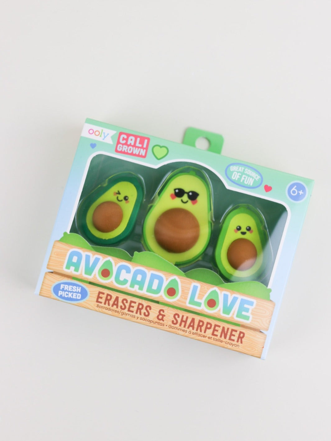 Avocado Love Erasers + Sharpener Set - Heyday