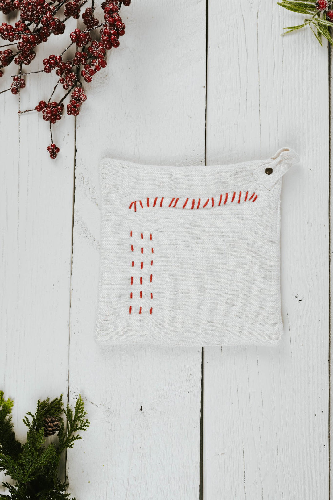 Cream Embroidered Pot Holder - Heyday