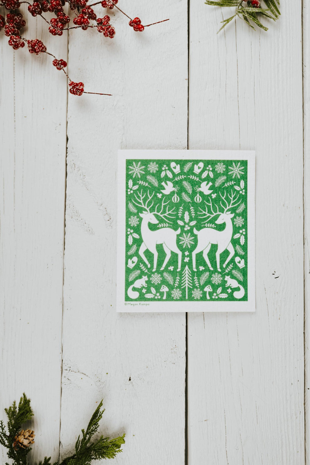 Green Deer Swedish Dishcloth - Heyday