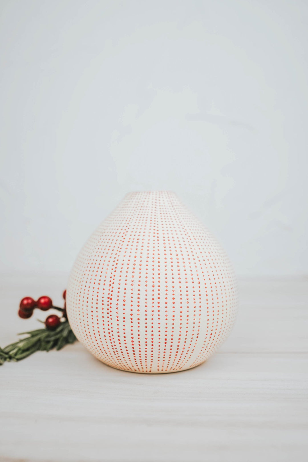 Large Cream + Red Vase - Heyday