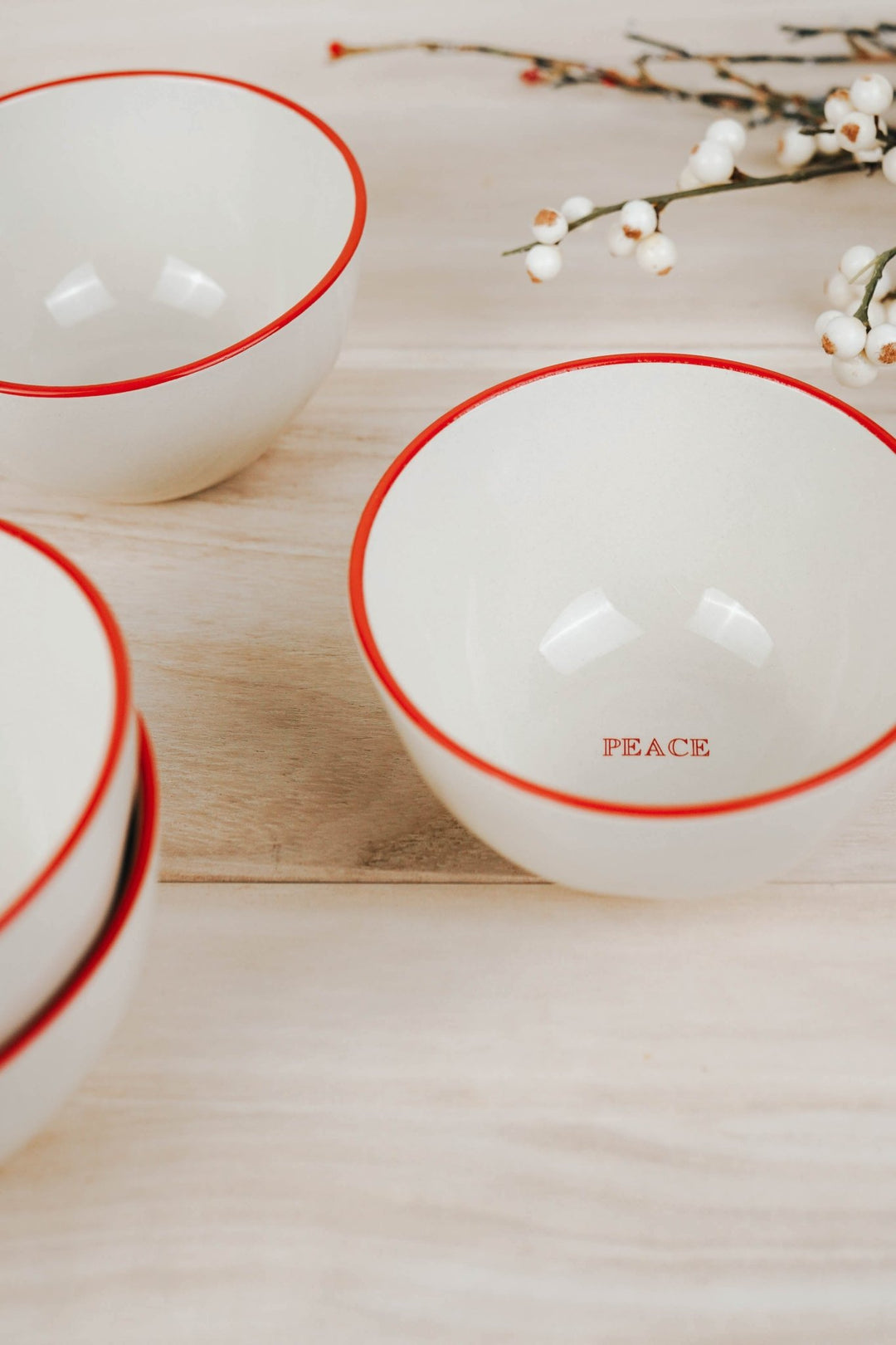 Peace Red Rim Bowl - Heyday