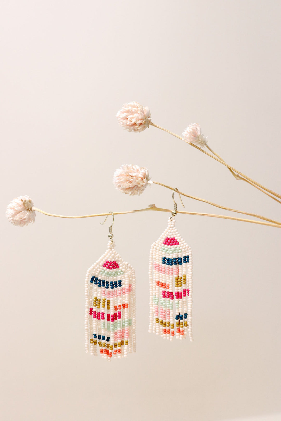 Rainbow Triangle Fringe Earrings - Heyday