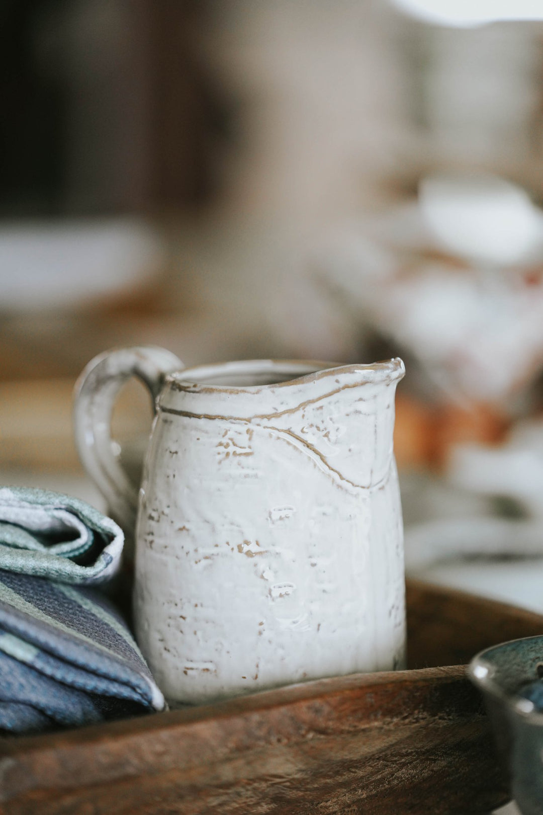 Rustic Glazed Stoneware Pitcher - Heyday