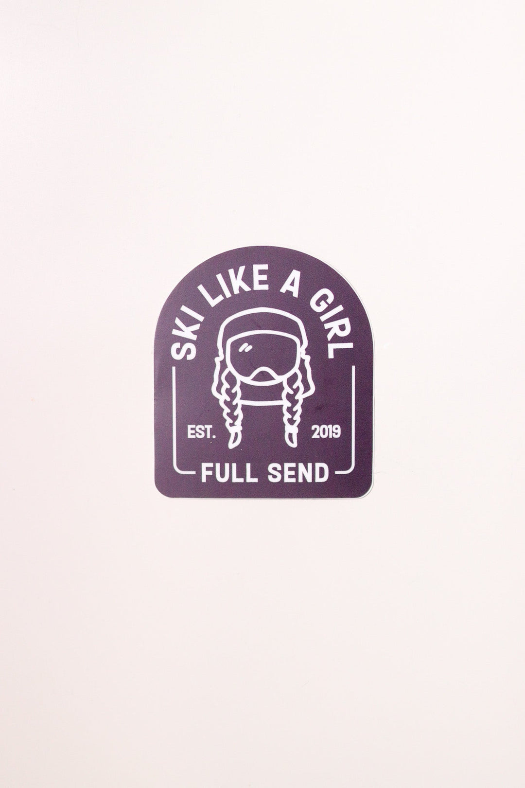 Ski Like a Girl Black Arch Sticker - Heyday