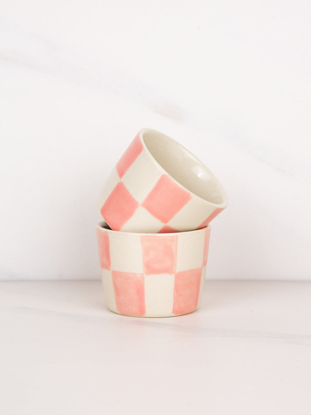 Small Pink Checkered Bowl - Heyday