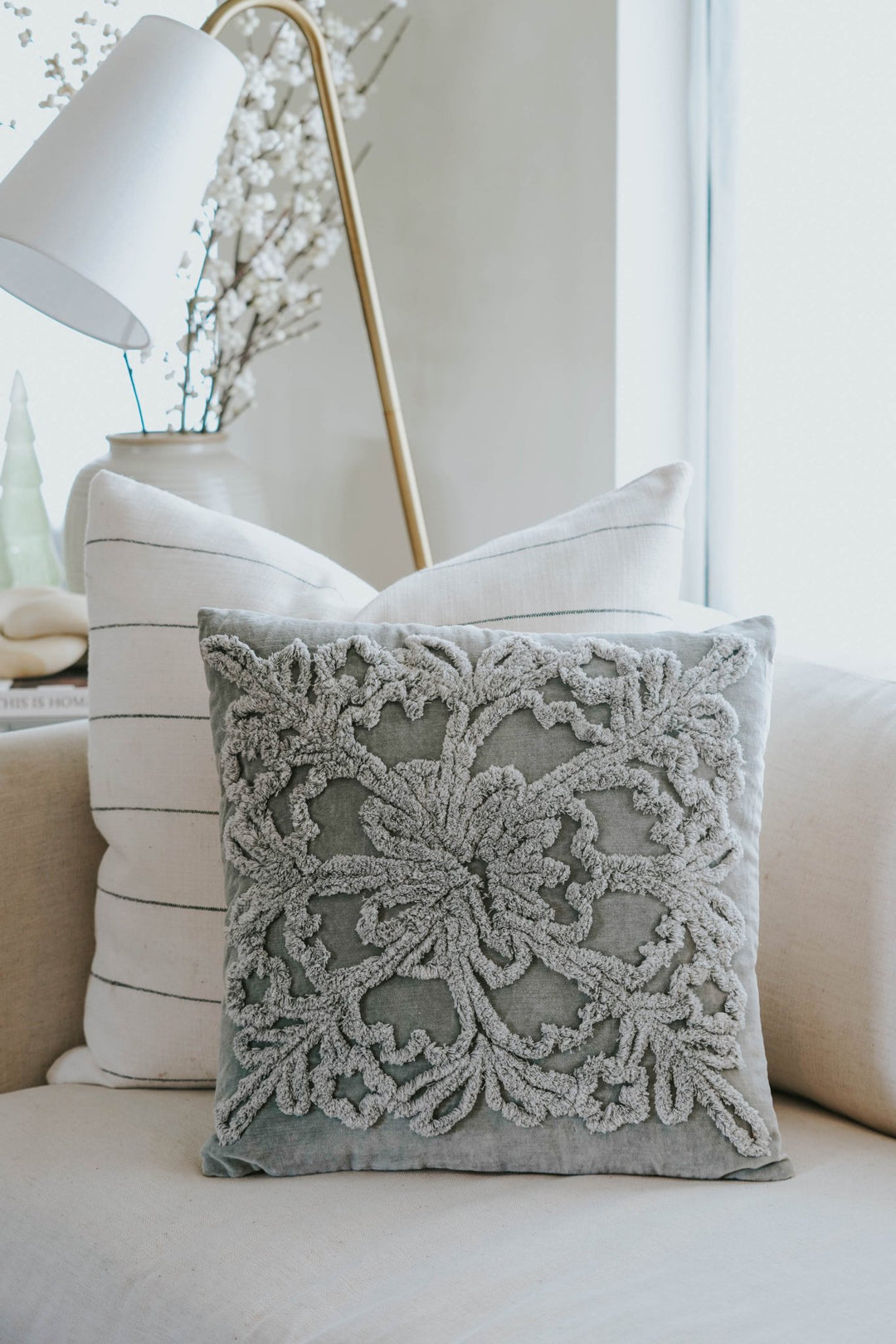 Velvet Snowflake Pillow - Heyday