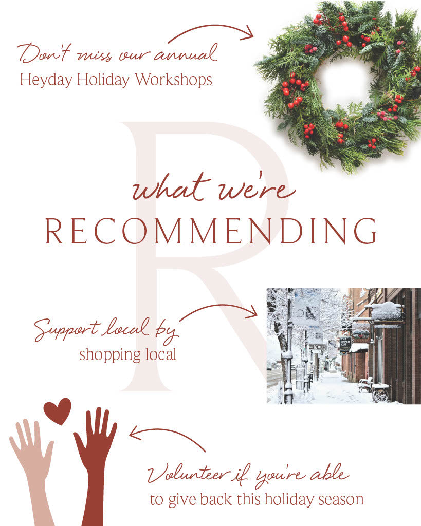 heyday holiday report - recommending