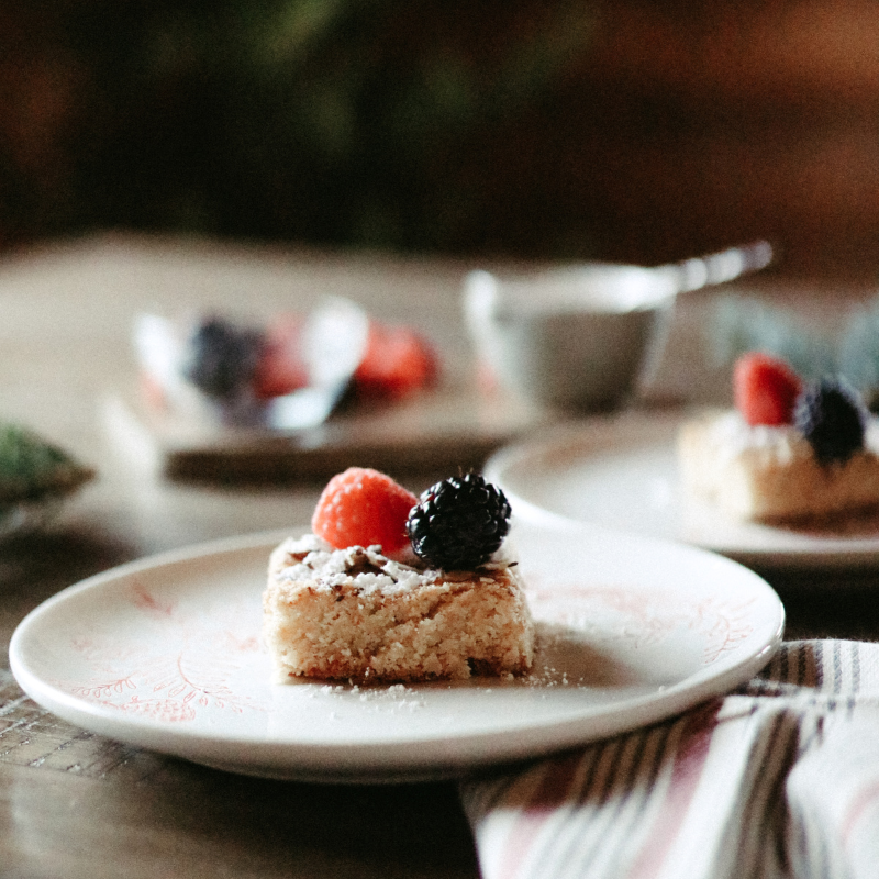 Georgia making Almond Coffee Cake - Heyday