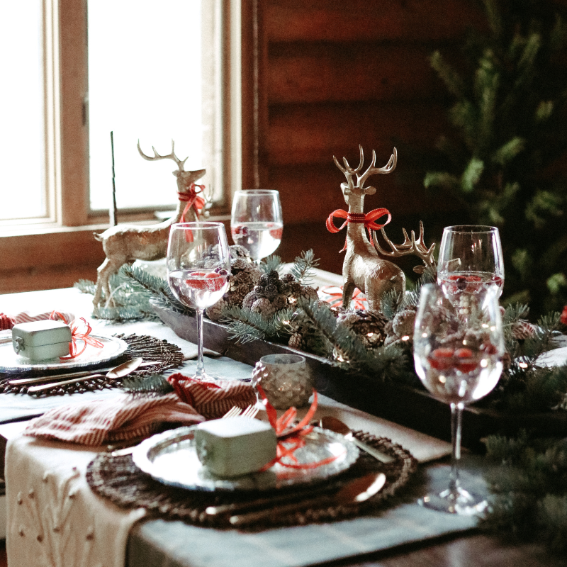 Holiday table setting - Heyday Bozeman