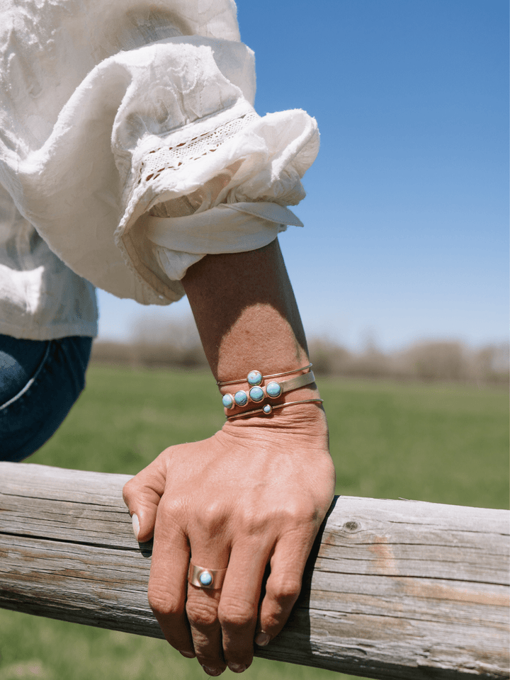 8mm Hyalite Turquoise Stacker Cuff - Heyday