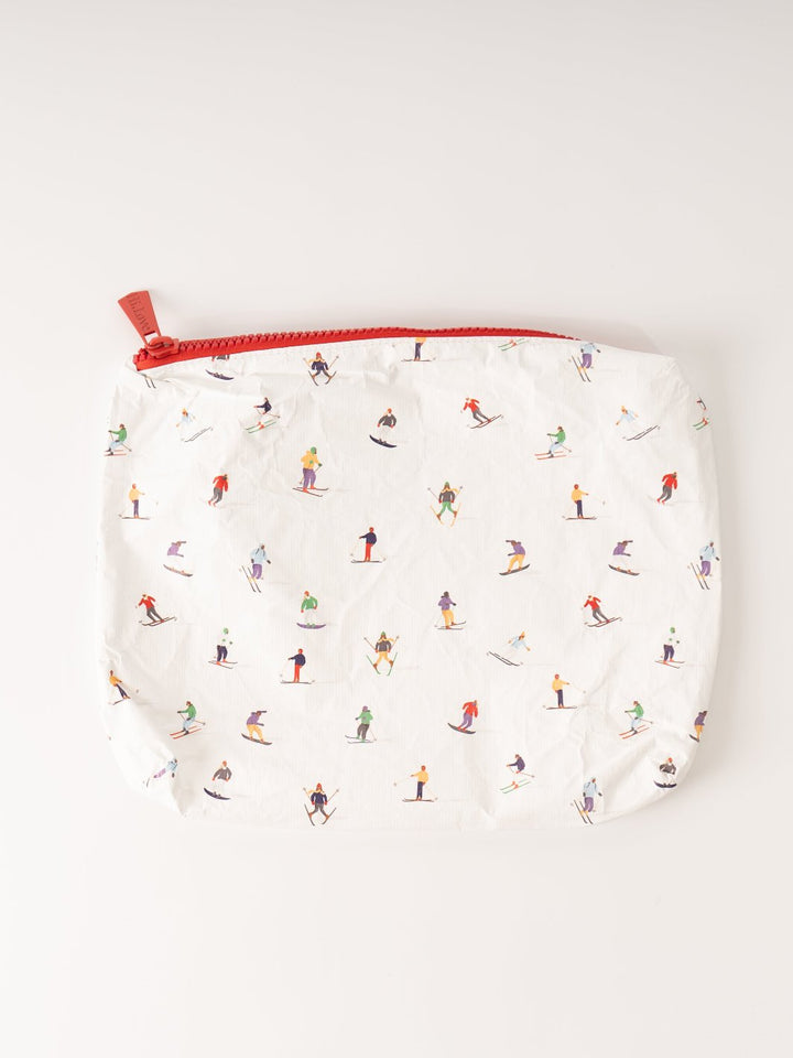 Dancing Skier Large Zipper Pouch