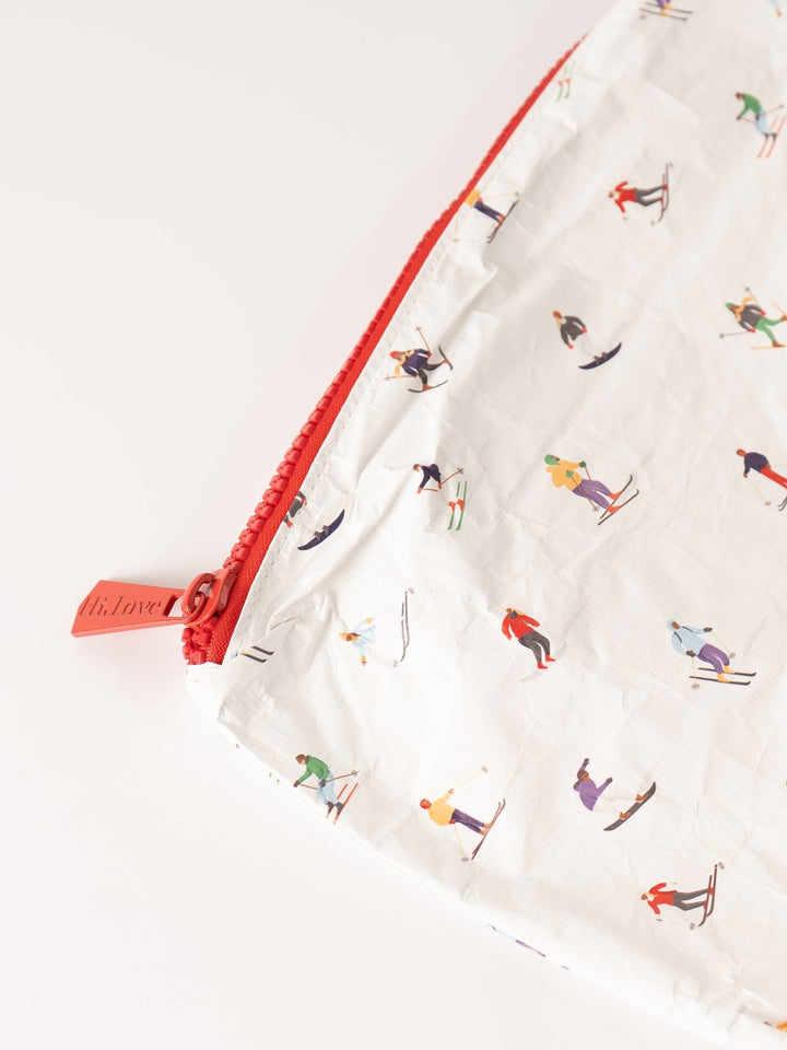 Dancing Skier Small Zipper Pouch