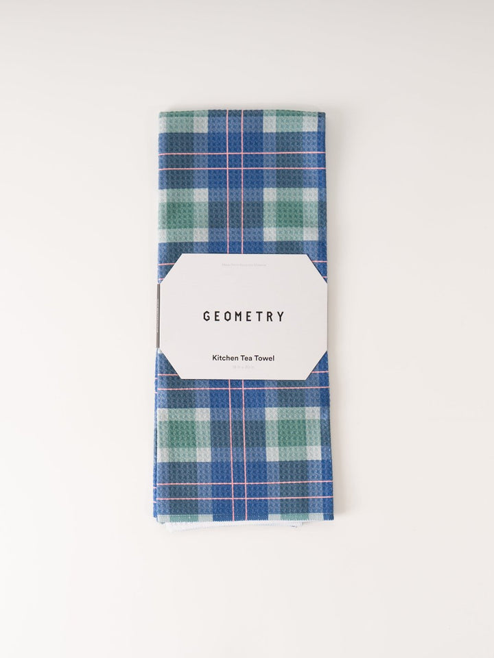 Winter Plaid Microfiber Tea Towel