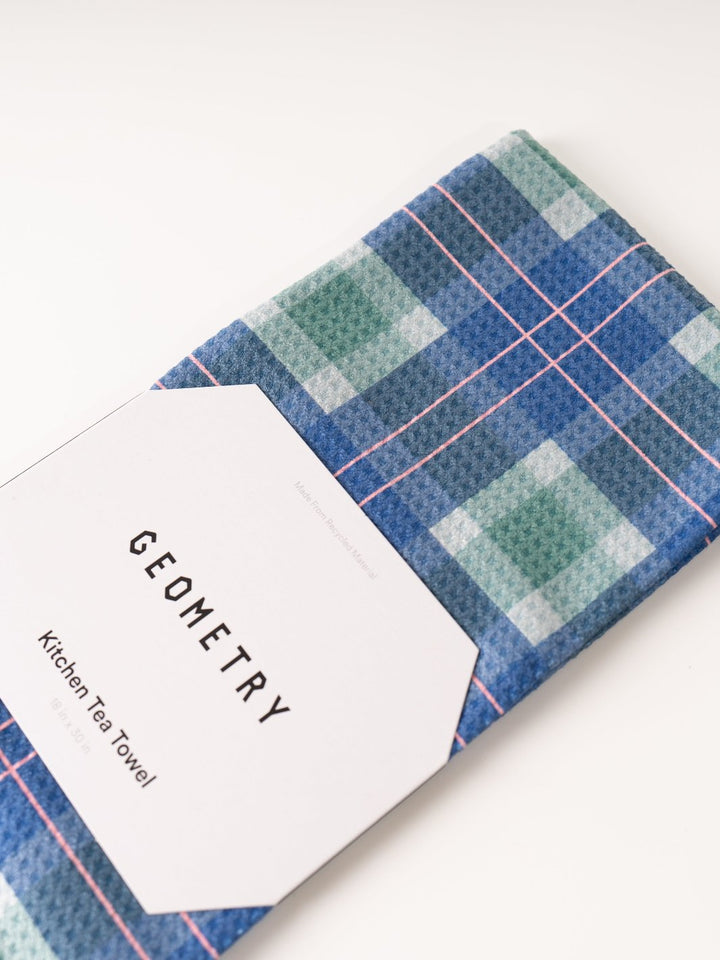 Winter Plaid Microfiber Tea Towel