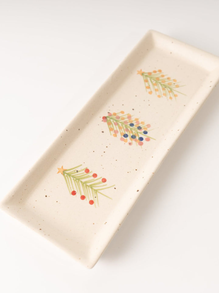 Christmas Tree Stoneware Platter