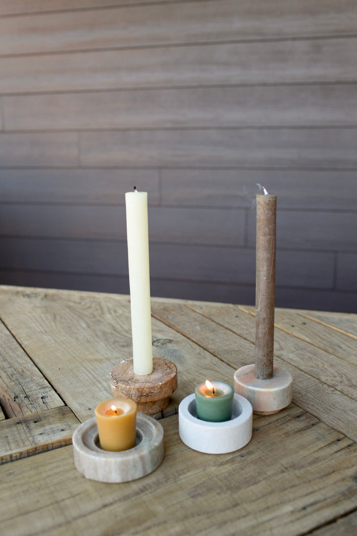 Marble Tealight + Taper Holder - Heyday