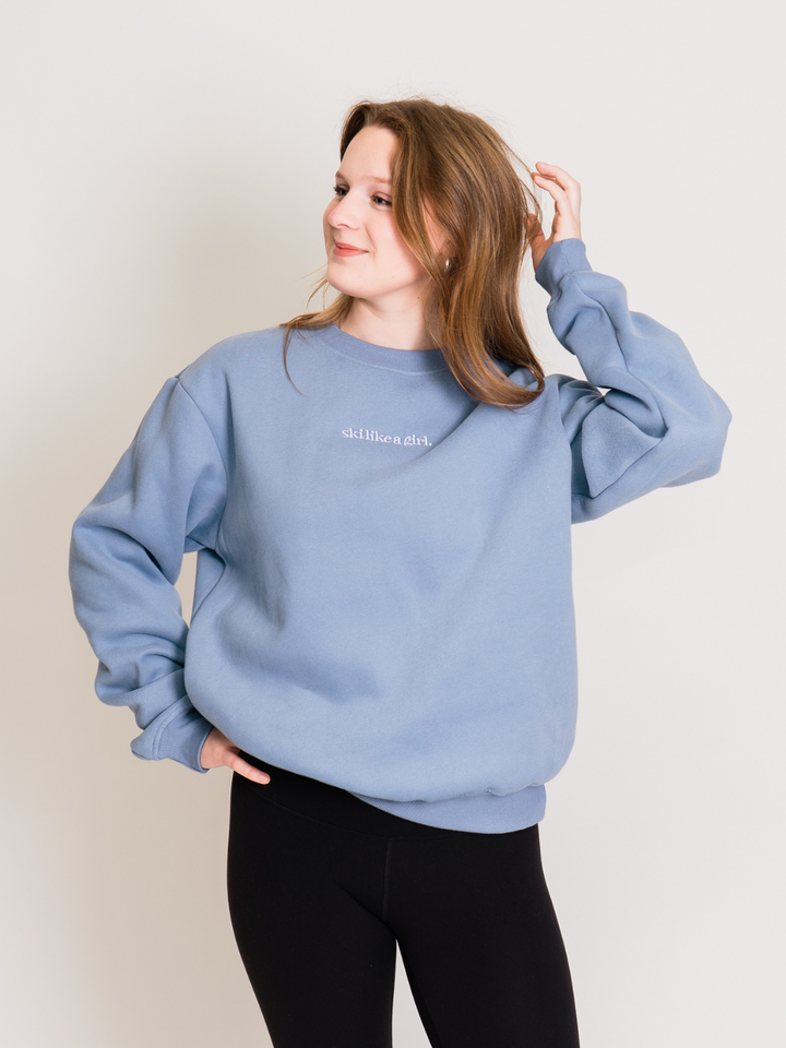 Ski Like A Girl Dusty Crew Sweatshirt