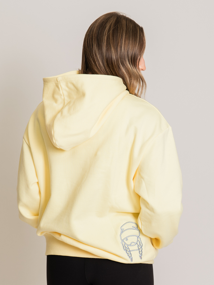 Ski Like A Girl Classic Yellow Hoodie