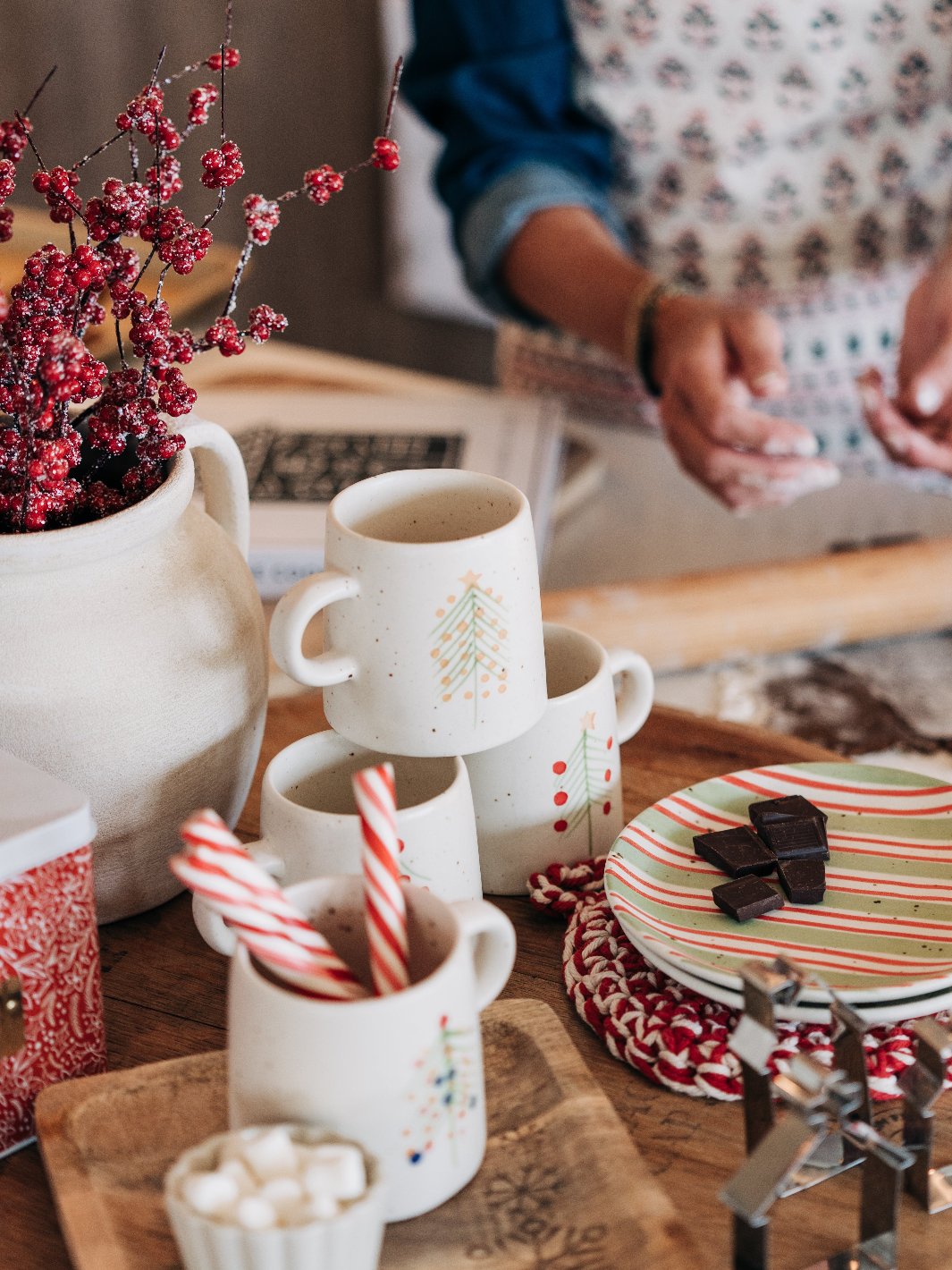 Yellow Star Christmas Tree Mug