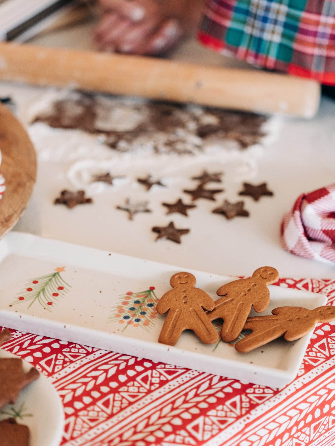 Christmas Tree Stoneware Platter