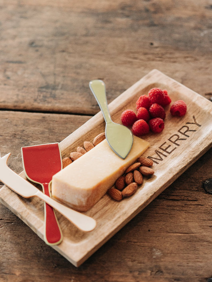 Merry Engraved Wood Cheese Board