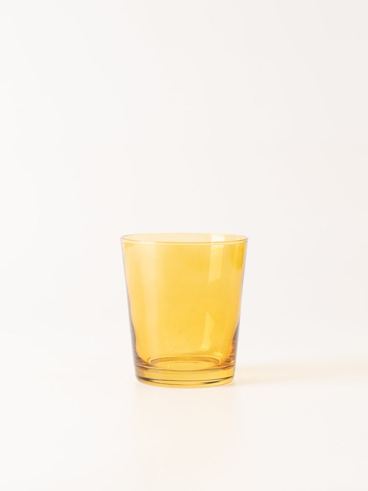 Yellow Low Ball Glass