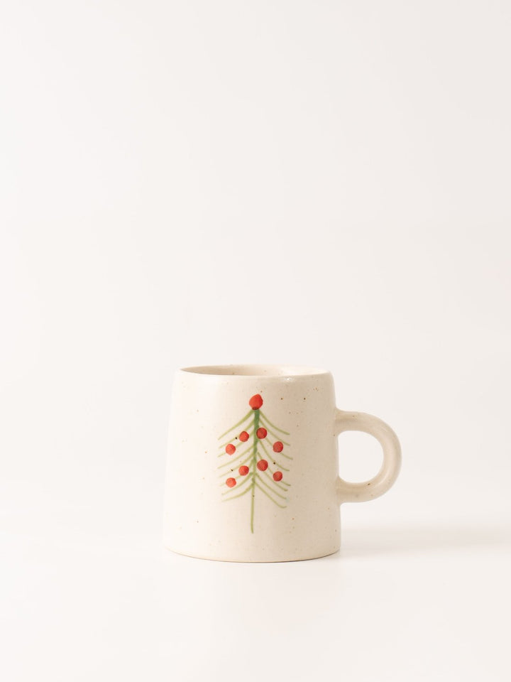 Red Dot Star Christmas Tree Mug