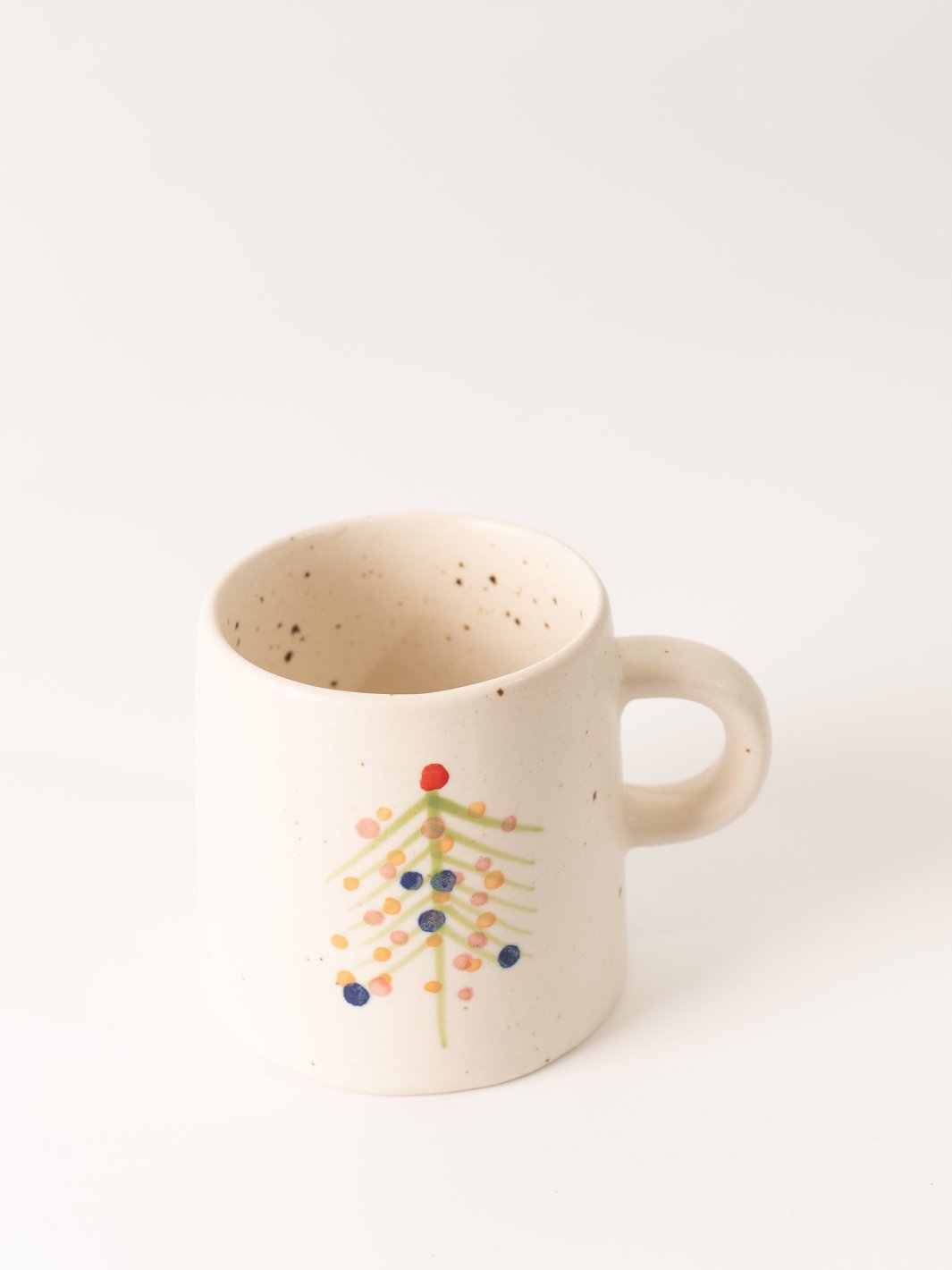 Blue Dot Christmas Tree Mug