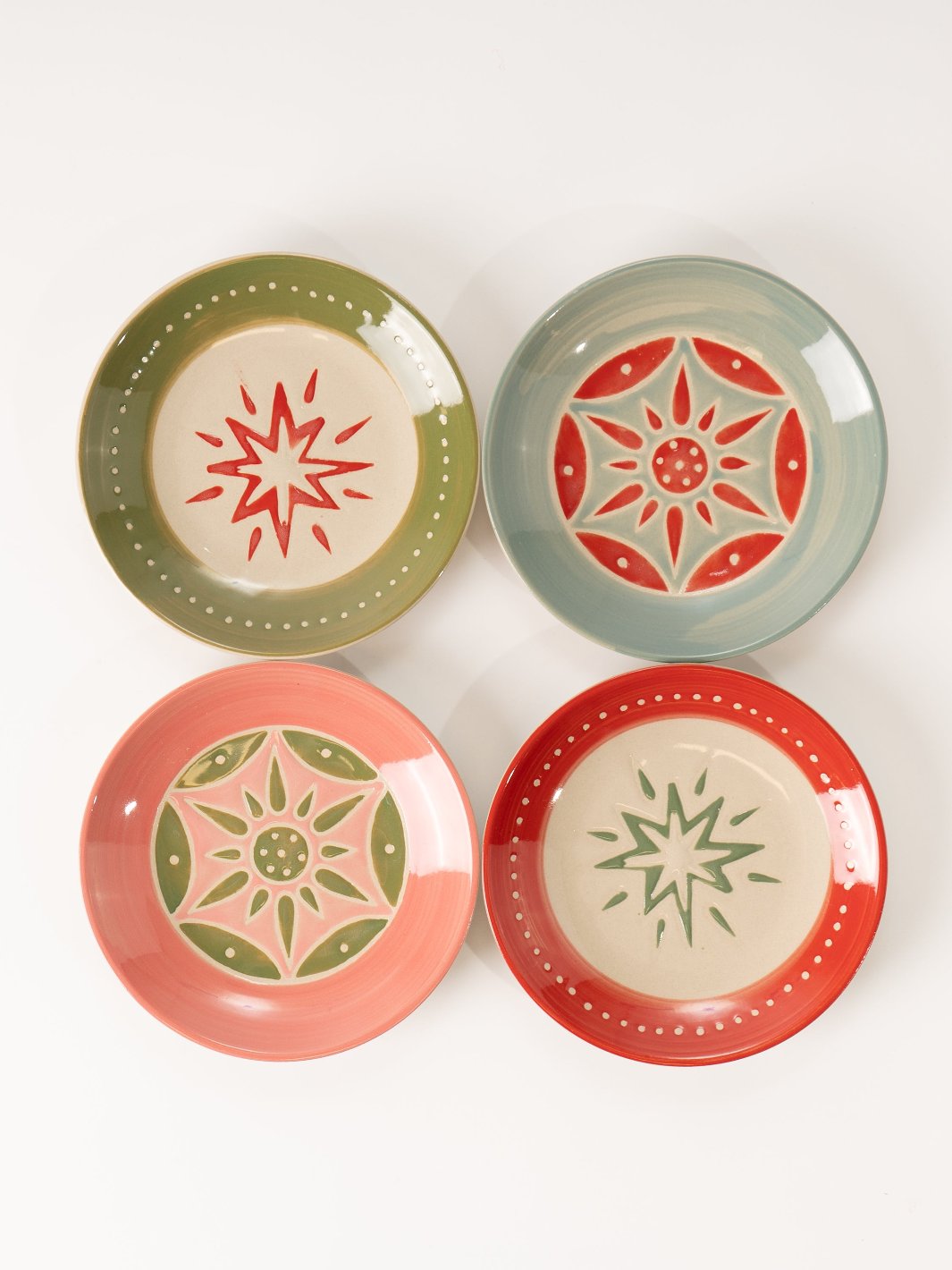 Blue Holiday Patterned Plate