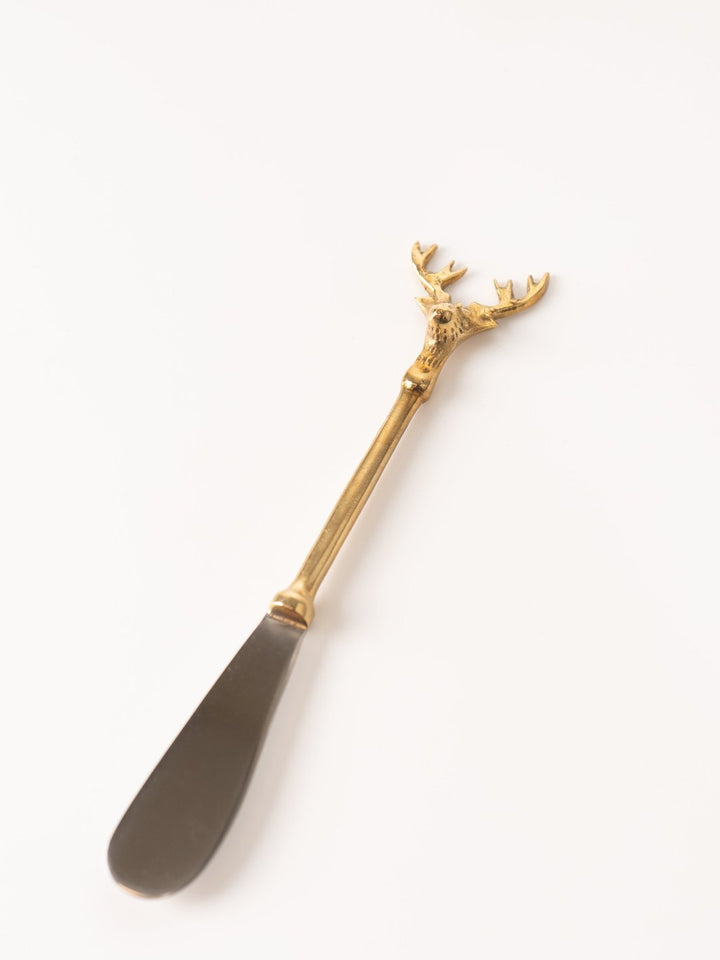 Brass Reindeer Canape Knife