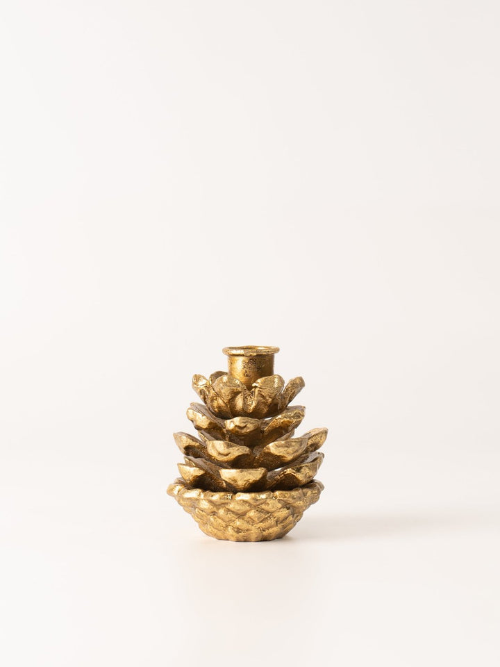 Cast Iron Pinecone Taper Holder