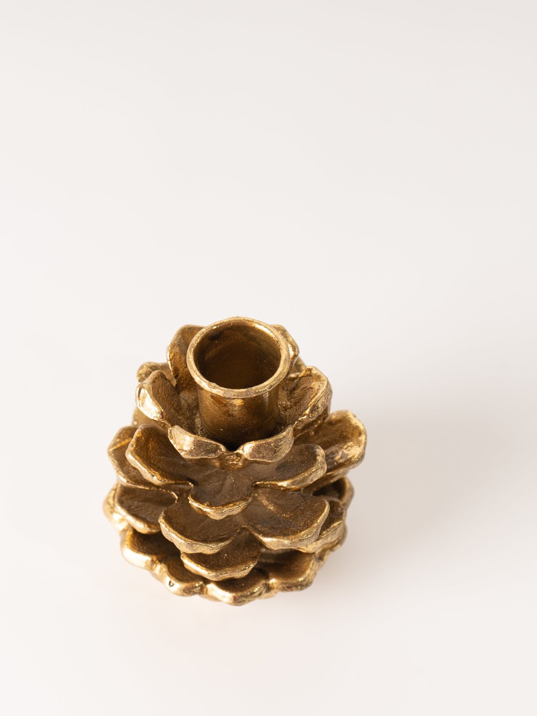 Cast Iron Pinecone Taper Holder