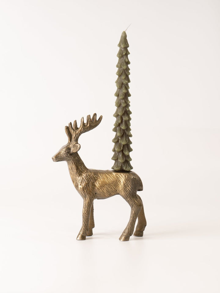 Antique Reindeer Taper Holder