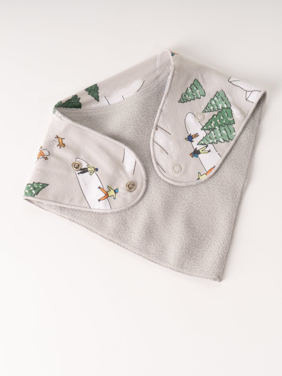 Baby Winter Fun Skiers Bandana Bib