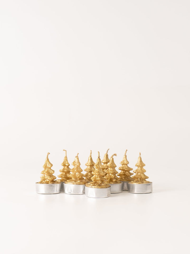 Gold Tree Tealight Set