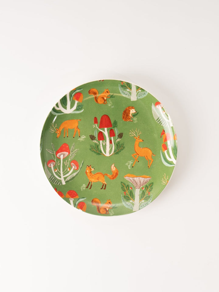 Mushroom and Animal Woodland Plate