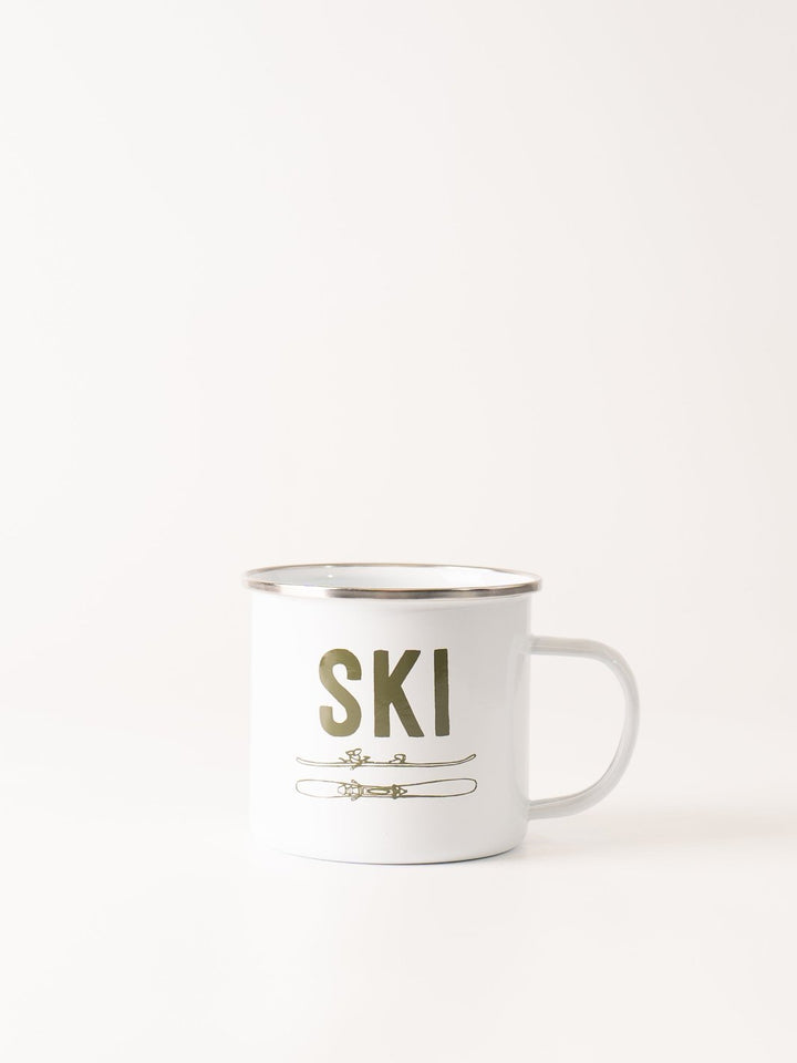 Ski Enamel Mug