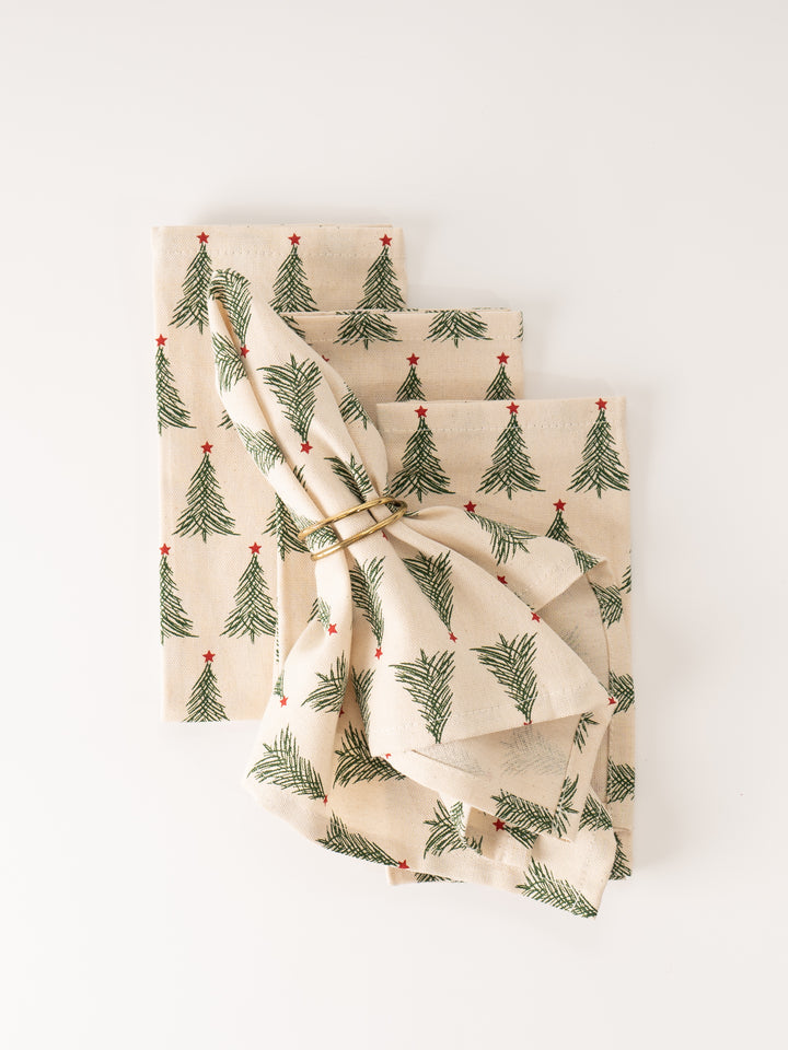 Christmas Tree Cotton Napkin Set