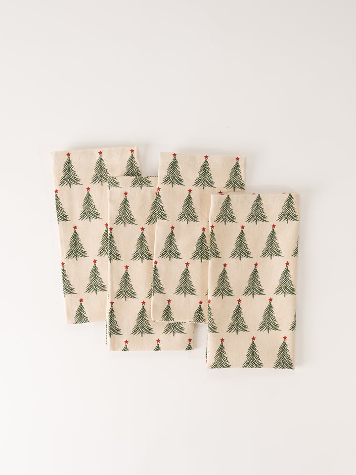 Christmas Tree Cotton Napkin Set